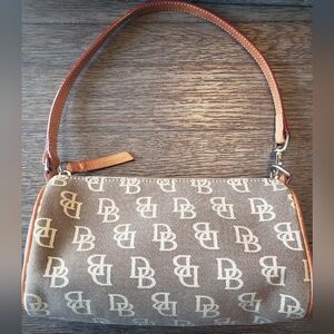 Vintage Dooney & Bourke Mini Monogram Barrel Bag